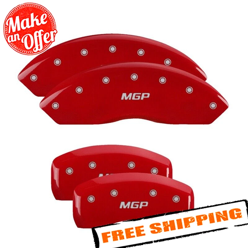 MGP 25003SMGPRD Gloss Red Caliper Covers for 16 21 Land Rover