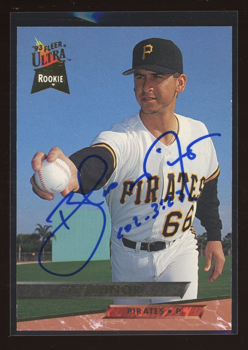1993 Fleer Ultra BLAS MINOR Signed Card autograph auto PIRATES