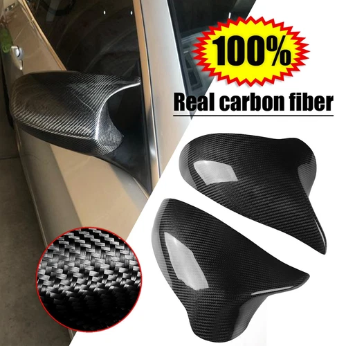 100% Real Carbon Fiber Mirror Cover Cap Add-on For BMW F82 M4 F80 M3 2015-2019