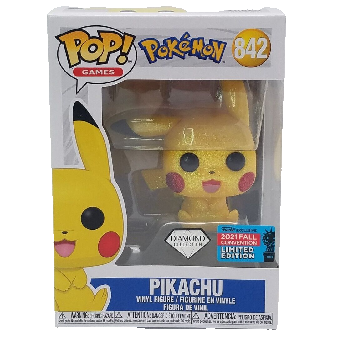 Funko Pop Pokemon Set Pikachu 842, 842 Diamond, Charizard 843
