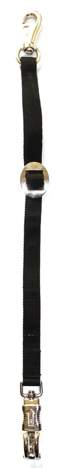 Anbindestrick Pferdeanhänger Strick Schwarz Transport Anbinder verstellbar - Bild 1 von 1