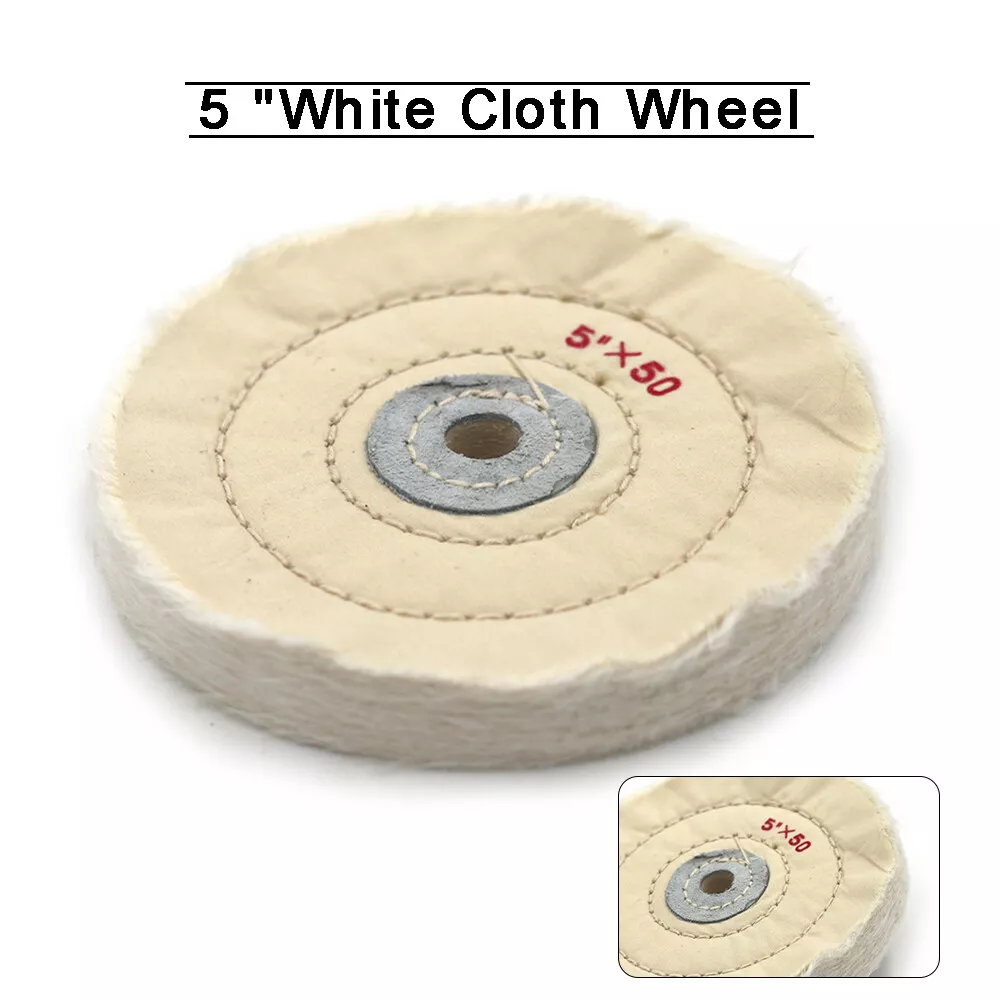 5x Spiral Stitched Cotton Buffing Polishing Wheel Mop Bench