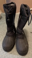 Boys Lands End Winter Boot Size 5. Pre-owned. Blue/Black
