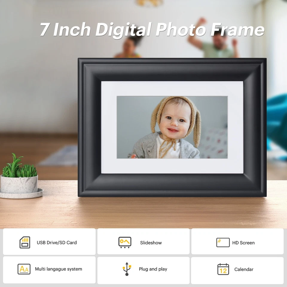 KODAK RDPF-700B High Resolution 7-inch Digital Photo Frame with Auto Rotation - Image 2 of 4