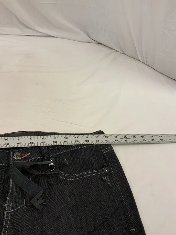 Pantalones de mezclilla Monarchy talla 28 negros ajustados ajustados algodón elástico nuevos con etiquetas YGI W1-219 Foto 2 de 4