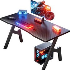 Gaming Schreibtisch, Gaming Tisch, Stabiler PC Tisch, Computertisch, Schwarz