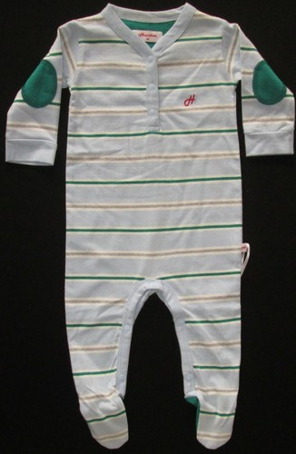 HUNTER Baby Boys Romper Bodysuit Wondersuit Long Outfit Striped Sz 000 00 0 BNWT - Picture 17 of 28