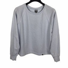Circle X Sweatshirt Women's S Light Blue Terry Raglan Long Sleeve Pullover NEW