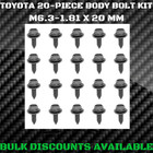 <!--F#f_0-->1971-2005 Toyota Celica Firewall Splash Shield Bumper BODY BOLTS Screws M6.3 OEM<!--F/-->