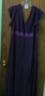 BEAUTIFUL PURPLE LONG EVENING DRESS SIZE TWENTY WITH SHORT SLEEVES