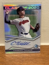2020 Bowman Chrome Class of 2020 Carson Tucker Auto Refractor /250 Indians