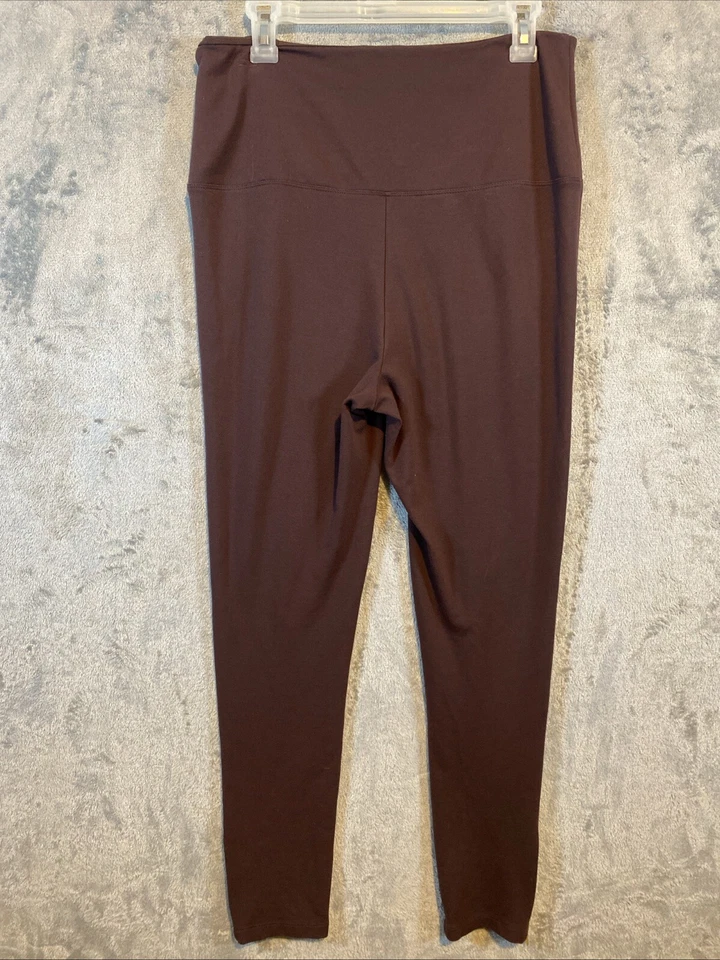 Calça Legging IMAN Global Chic Tamanho G Marrom Ponte Perfeita Emagrecimento Malha Elástica - Imagem 2 de 4