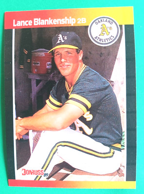 1989 DONRUSS LANCE BLANKENSHIP #621 RC ROOKIE OAKLAND ATHLETICS CLEAN