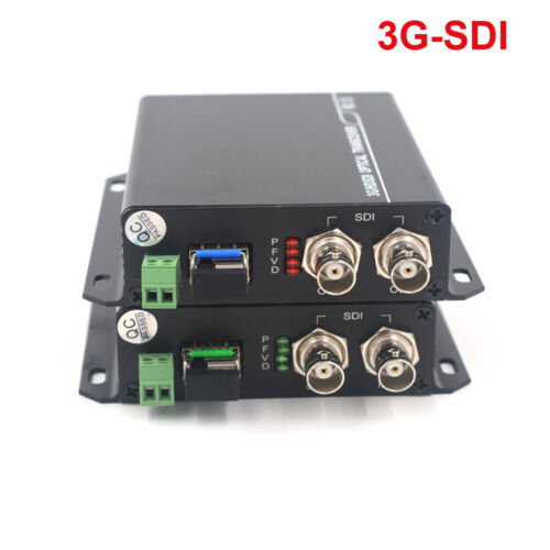 3G-SDI Video/Audio over Fiber Optic Converters - SFP LC Singlemode fiber 20Km