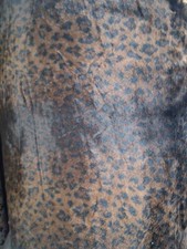 5 yard dark brown leopard fake fur no stretch very good weight