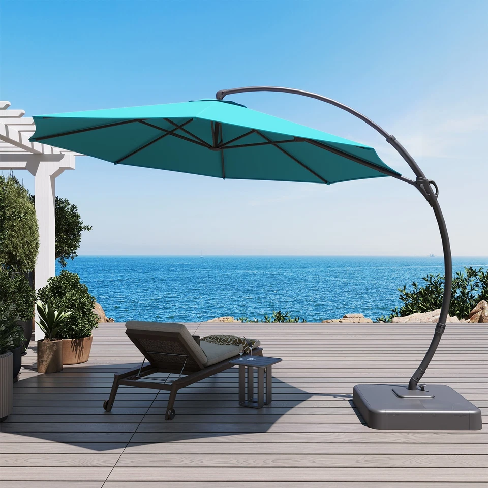LAUSAINT HOME 11FT/12FT Deluxe Large Cantilever Patio Umbrella with Base - Image 2 of 4