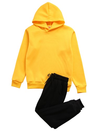 Kids Girls Boys Sportswear Athletic Sport Suit Casual Tracksuit Suits Hoodie - Picture 9 of 83