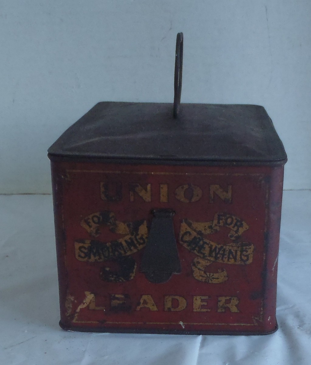 Vintage Union Leader Cut Plug Tobacco Tin | eBay