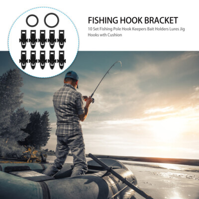 10 Set fishing tool fishing rod keeper Fishing Rod Hook Holders