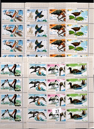 = 4X RWANDA - MNH - NATURE - BIRDS - 1975