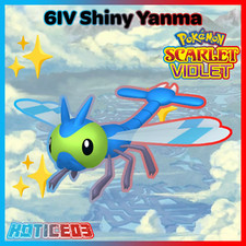 YANMA ✨ SHINY 6IV ✨ Pokemon SCARLET and VIOLETTeal Mask DLC - lv1 Max 31 IVs