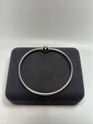 Designer Lestage Sterlingsilber & 14k Cape Cod Schraube Armreif Armband