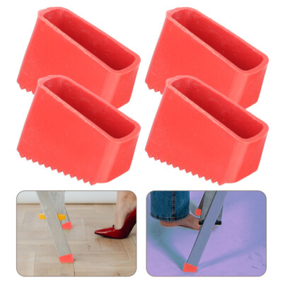 DOITOOL 4-Piece Ladder Feet Rubber Pads - Non-Slip Covers For Extension & Telescoping Ladders, Floor Protection