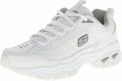 skechers lace up sneakers blanco