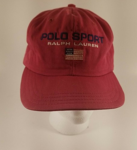 Vintage Polo Sport Red Cap Hat Ralph 