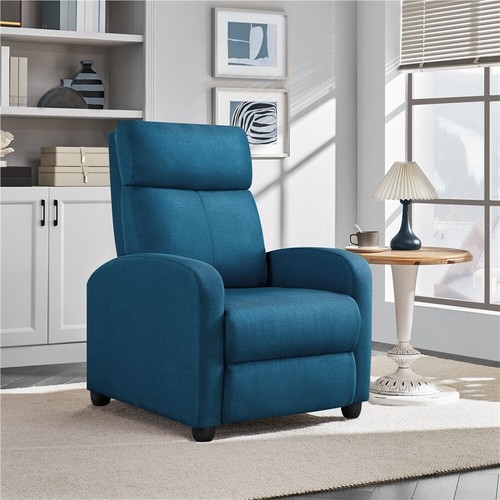 Recliner Chair Single Mid-Century Reclining Sofa Home Theater Seating Club Chair - Picture 33 of 85