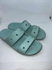 Crocs Classic Sandals Two-Strap Comfort Slides Adult M-4. W-6 Aqua Blue