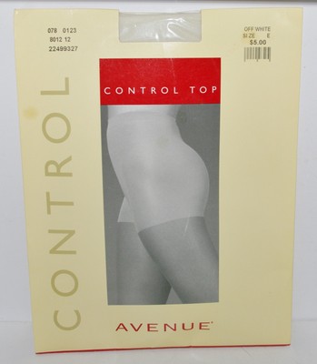 AVENUE BODY Daysheer SIZE D//Beige//Reinforced Toe Pantyhose Stockings NEW