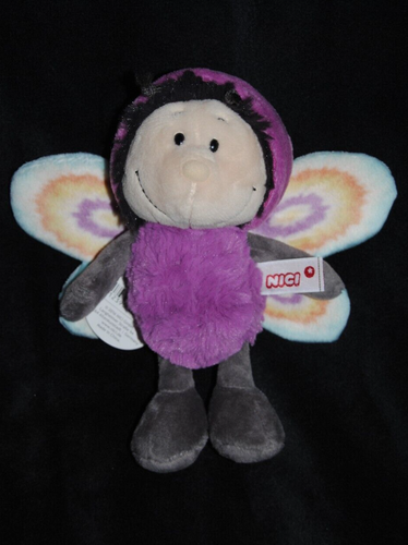 Peluche Nici Frischi - Papillon (pomme) Ou Lion (orange) Avec Pendentif - 8 Cm - Idée Cadeau Mignonne