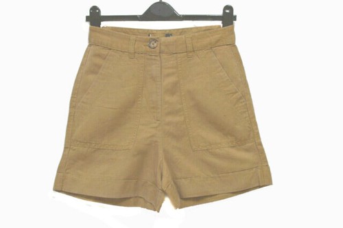 Ex M&s Shorts Ladies Womens Black Purple Brown Yellow Linen Blend 6-20Plus Curve - Picture 3 of 10