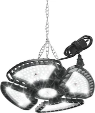 2 Pack Hanging Garage Light With Adjustable LED Panels Linkable