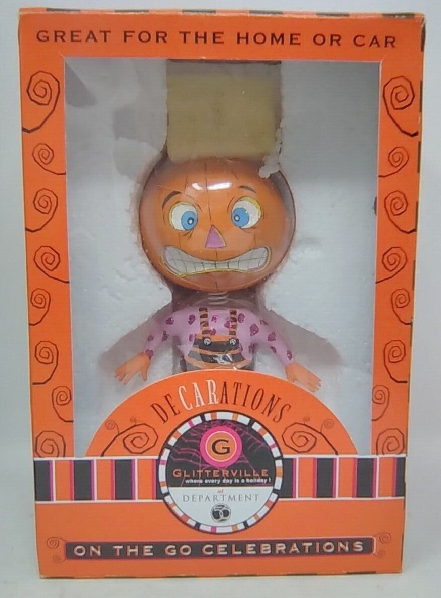 Department 56 Glitterville Wobble Pumpkin Goblin Halloween Devil ...