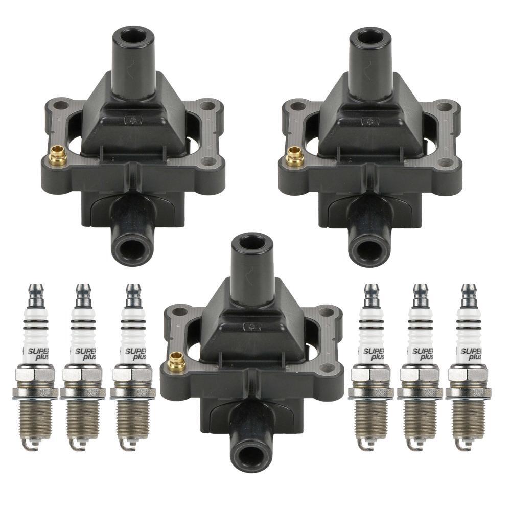 Bosch 3 x Ignition Coils  6 Super Spark Plugs Nickel 0.031 Kit For W124 W202 L6