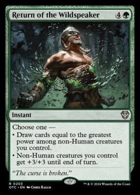 Return of the Wildspeaker 0203 Non Foil Rare Thunder Junction Commander MTG NM