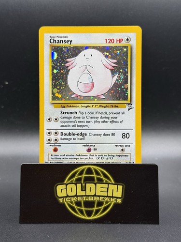 #2 Chansey 3/130 Base Set 2 2000 Holo Rare WOTC Pokemon Card Vintage