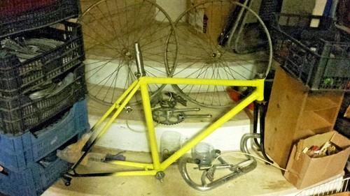 SARDEGNA TELAIO CON FORCELLA BICI CORSA 24 VINTAGE 50 USATO RIVERNICIATO |  eBay
