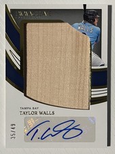 Taylor Walls 2022 Panini Immaculate Collection Jumbo Bat Auto 35/49 Rays