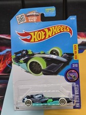 2016 Hot Wheels HW Glow Wheels F1 RACER Blue/Aqua W/Glow Wheels 1:64
