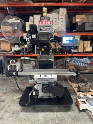 WEBB CNC 3 Axis HEAVY DUTY 5 HP 40 TAPER KNEE MILL.  ACU-RITE CONTROLS