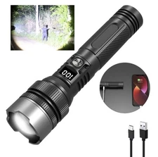Rechargable Pocket Flashlight 1200 Lumens Zoom Wide To Spotlight - NEW!