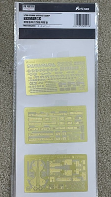 1/700 Flyhawk UPGRADE SET: PE, brass guns, deck ~ fits TRUMPETER BISMARCK 05711