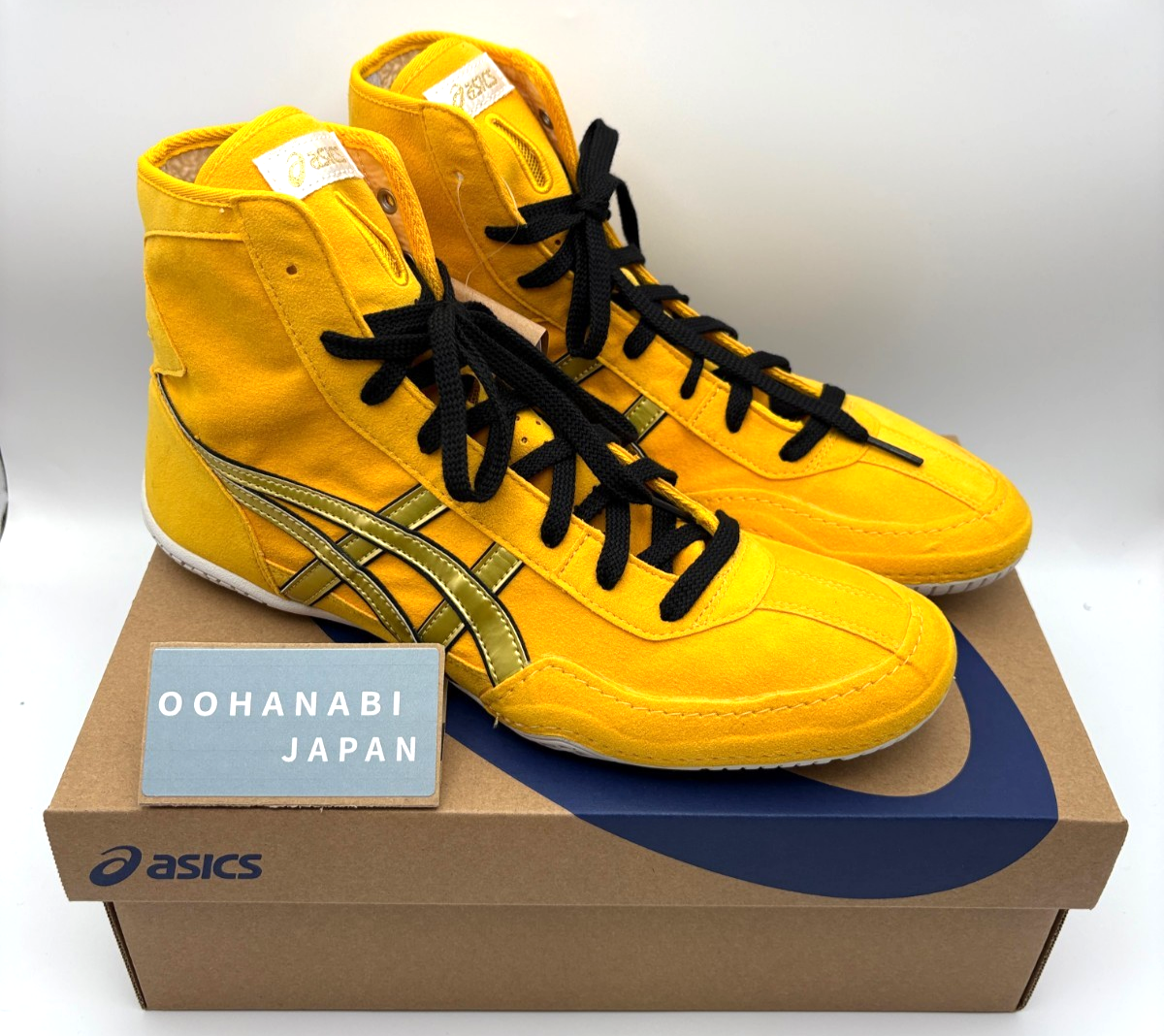 ASICS EX-EO Wrestling Boxing Shoes 1083A001 TWR900 New model Yellow × Gold NEW