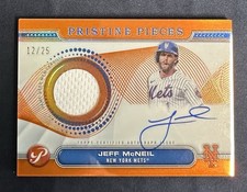 Jeff McNeil 2024 Topps Pristine Orange Patch Auto /25 🔥🔥🔥 Beautiful Card!!
