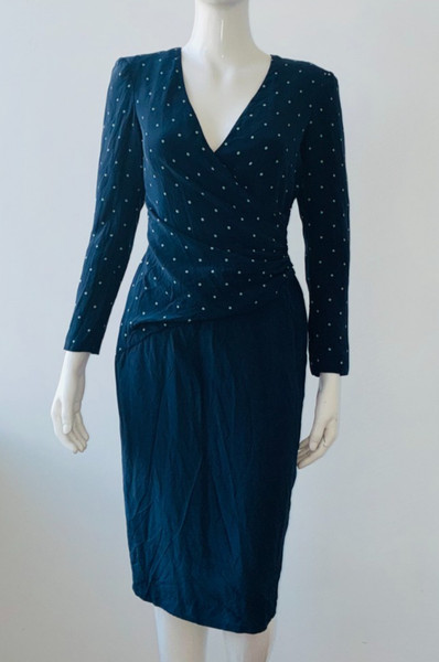 Catherine Walker Seidenkleid gepunktet