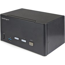 StarTech 2 Port Triple Monitor DisplayPort KVM Switch 4K 60Hz UHD HDR