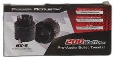 Power Acoustik Nx-5 1" Horn Loaded Bullet Tweeter 200w, Black